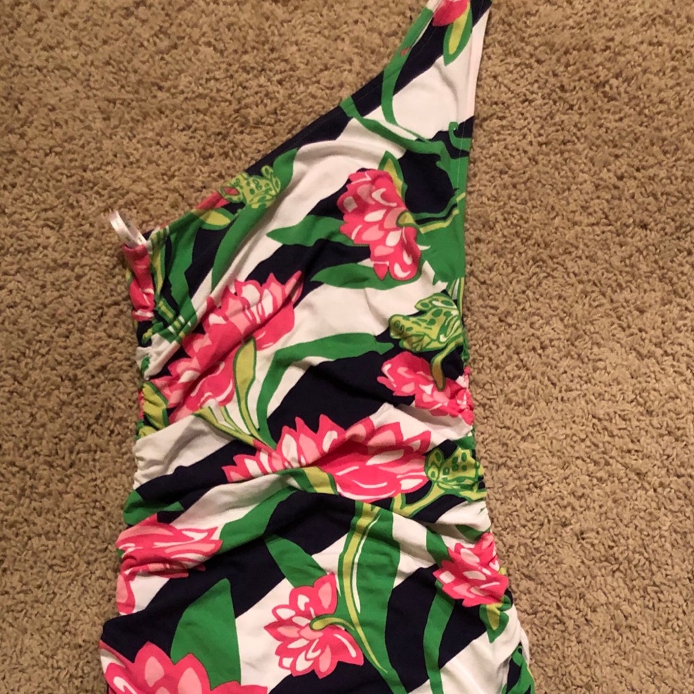 Lily Pulitzer one shoulder cotton dress